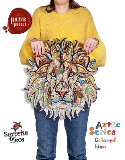 AZTEC Colored Lion-Sürpriz Parçalı 406 Parça Hazır Puzzle (AZH47-S)