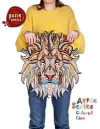AZTEC Colored Lion 449 Parça Hazır Puzzle (AZH46)