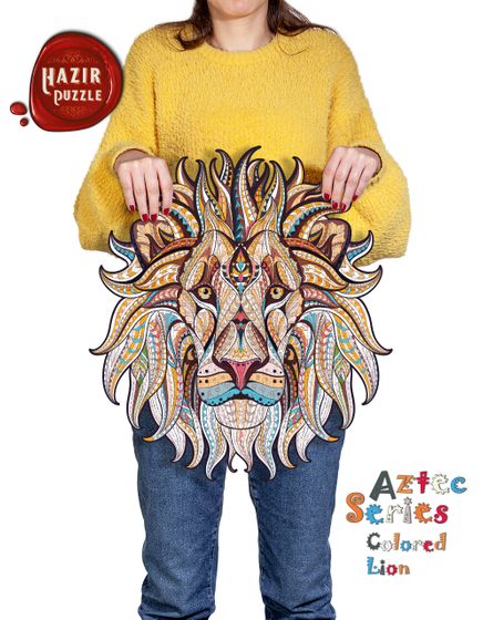 AZTEC Colored Lion 449 Parça Hazır Puzzle (AZH46)