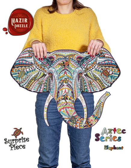 AZTEC Elephant-Sürpriz Parçalı 462 Parça Hazır Puzzle (AZH43-S)