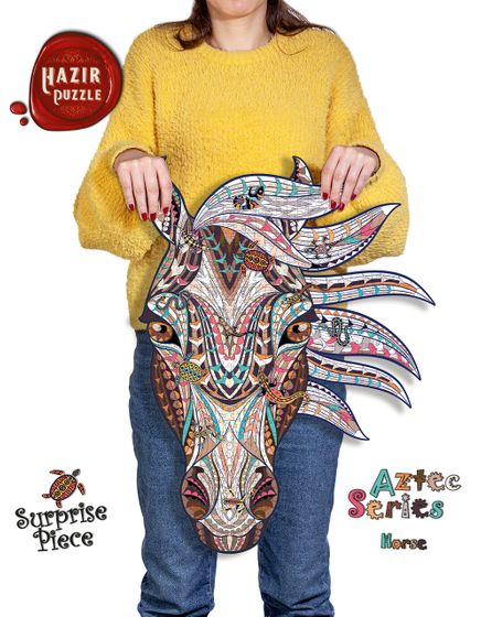 AZTEC Horse-Sürpriz Parçalı 425 Parça Hazır Puzzle (AZH37-S)