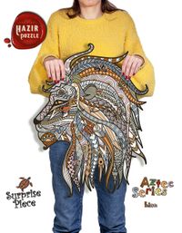 AZTEC Lion-Sürpriz Parçalı 490 Parça Hazır Puzzle (AZH35-S)