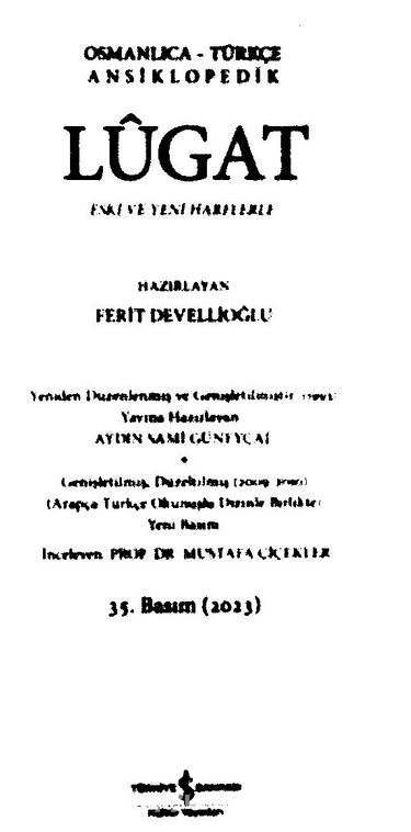 Osmanlıca-Türkçe Ansiklopedik Lügat (Ciltli) (Ferit Devellioğlu