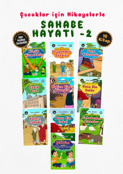 Hikayelerle Çocuklar İçin Sahabe Hayatı Set 1 (10 Kitap)