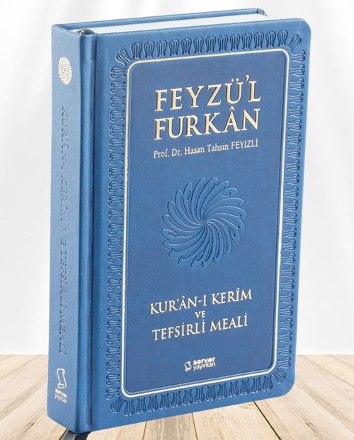 Feyzü'l Furkan Kur'an-ı Kerîm ve Tefsirli Meali (Büyük Boy - Mushaf ve Meal - Ciltli) Lacivert