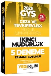 2023 GYS Ceza Ve Tevkifevleri Genel Müdürlüğü İkinci Müdürlük 5 Deneme Tamamı Çözümlü
