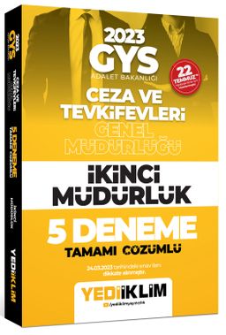 2023 GYS Ceza Ve Tevkifevleri Genel Müdürlüğü İkinci Müdürlük 5 Deneme Tamamı Çözümlü