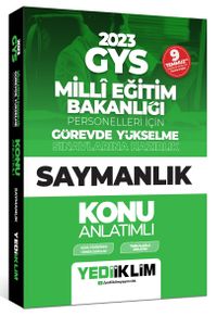 KPSS 2023 GYS Millî Eğitim Bakanlığı Personelleri İçin Görevde Yükselme Saymanlık Konu Anlatımlı