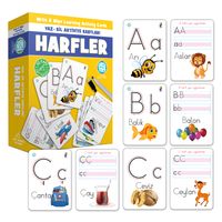 Okul Öncesi Eğitim Kartları Yaz Sil Aktivite Kartları Harfler (380939)