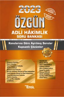 2023 Özgün Adli Hakimlik Soru Bankası