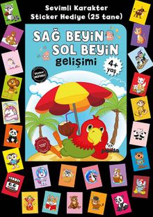 Stickerlı 4+ Yaş Sağ Beyin Sol Beyin Gelişimi