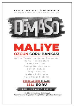 KPSS A Grubu DEMASO Maliye Özgün Soru Bankası