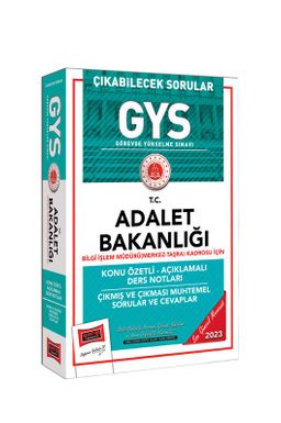 2023 Adalet Bakanlığı GYS Çıkabilecek Sorular Bilgi İşlem Müdürü (Merkez-Taşra) Kadrosu İçin Konu Özetli Ders Notları ve Soru Bankası 