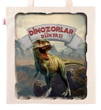 Askılı Bez Çanta - Dinozorlar Dünyası