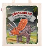 Askılı Bez Çanta - Dinozorlar - Pentaceratops