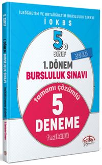 5. Sınıf 1. Dönem Bursluluk Sınavı Tamamı Çözümlü 5 Deneme Sınavı 