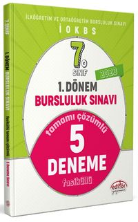7. Sınıf 1. Dönem Bursluluk Sınavı Tamamı Çözümlü 5 Deneme Sınavı 