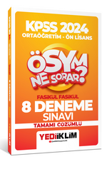 2024 KPSS ÖSYM Ne Sorar Ortaöğretim-Önlisans  Fasikül Tamamı Çözümlü 8 Deneme
