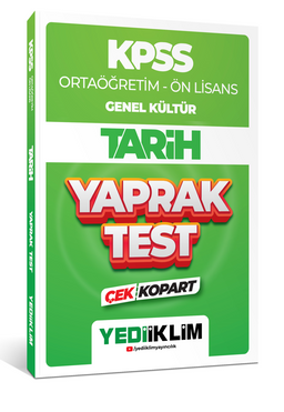 2024 KPSS Ortaöğretim - Ön Lisans Genel Kültür Tarih Çek Kopart Yaprak Test