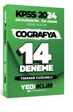 2024 KPSS Ortaöğretim - Ön Lisans Genel Kültür Coğrafya Tamamı Çözümlü 14 Deneme