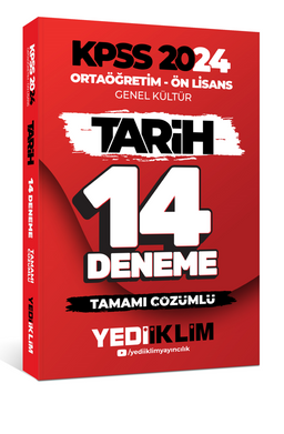 2024 KPSS Ortaöğretim - Ön Lisans Genel Kültür Tarih 14 Deneme Tamamı Çözümlü