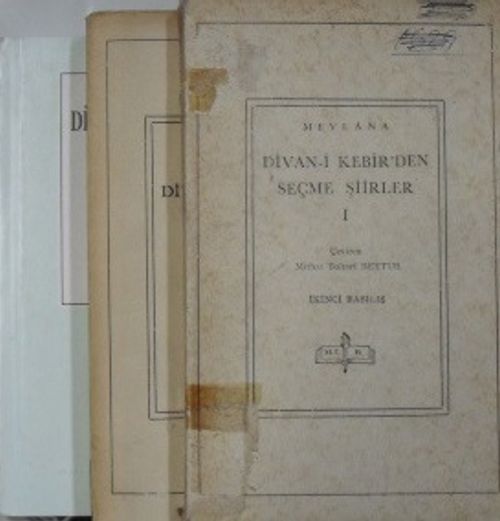 Divan-ı Kebir'den Seçme Şiirler (3 Cilt) (11-Z-174)