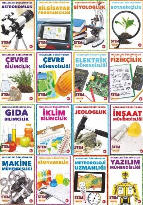 Meslekleri  Öğreniyorum Set (16 Kitap)