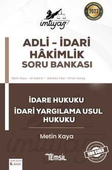 İmtiyaz Adli - İdari Hakimlik Soru Bankası İdare Hukuku ve İdari Yargılama Usul Hukuku