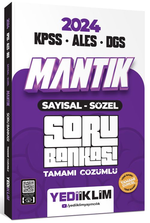 2024 KPSS - ALES - DGS Mantık Sayısal Sözel Tamamı Çözümlü Soru Bankası 