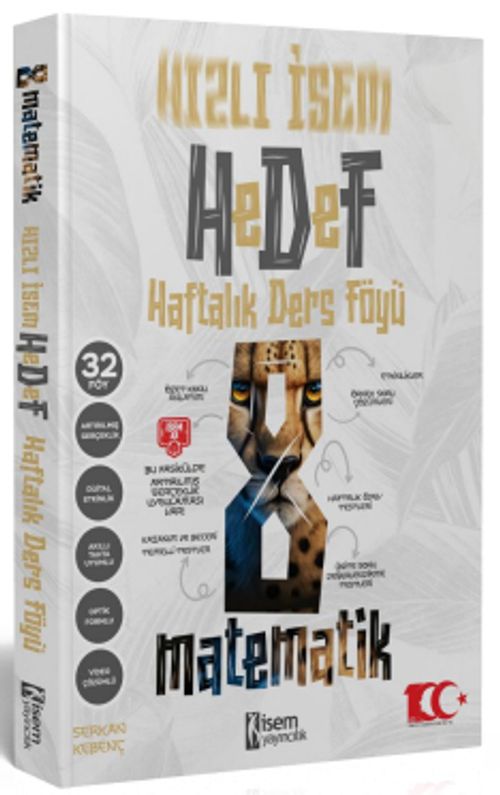 2024 Hızlı İsem Hedef 8. Sınıf Matematik Haftalık Ders Föyü