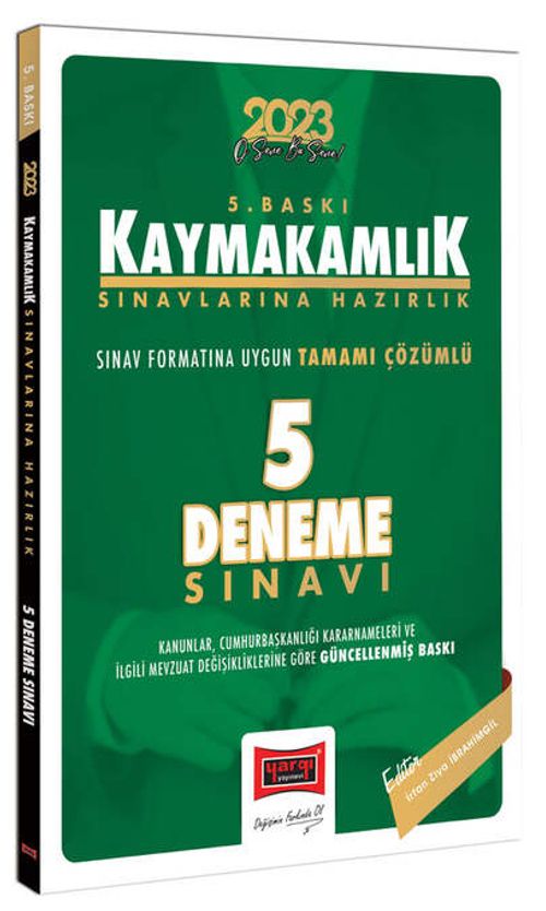 2023 Kaymakamlık Sınavlarına Hazırlık Tamamı Çözümlü 5 Deneme Sınavı 