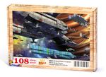 Uzay Filosu ve Satürn Ahşap Puzzle 108 Parça (BK01-C)