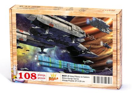 Uzay Filosu ve Satürn Ahşap Puzzle 108 Parça (BK01-C)