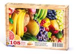 Renkli Meyveler Ahşap Puzzle 108 Parça (YI01-C)