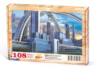 Fütüristik Şehir Ahşap Puzzle 108 Parça (BK02-C)
