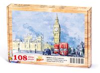 Londra Caddeleri - İngiltere Ahşap Puzzle 108 Parça (SK02-C)