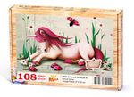 Pembe Mitolojik At Ahşap Puzzle 108 Parça (CK01-C)