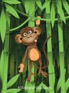 Bambu Ormanında Maymun Ahşap Puzzle 108 Parça (CK02-C)