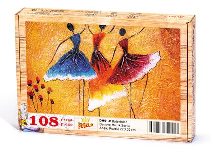 Balerinler Ahşap Puzzle 108 Parça (DM01-C)