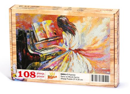 Piyanist  Ahşap Puzzle 108 Parça (DM04-C)