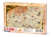 Piri Reis Haritası Ahşap Puzzle 108 Parça (HR01-C)