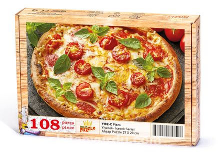 Pizza Ahşap Puzzle 108 Parça (YI02-C)
