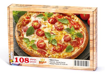 Pizza Ahşap Puzzle 108 Parça (YI02-C)