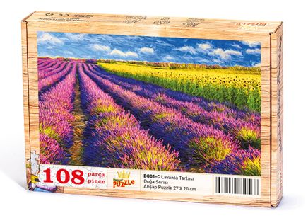 Lavanta Tarlası Ahşap Puzzle 108 Parça (DG01-C)