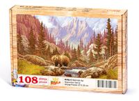 Nehirde Ayı Ahşap Puzzle 108 Parça (HV02-C)