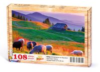 Günbatımı ve Koyunlar Ahşap Puzzle 108 Parça (HV06-C)