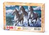 Deniz Kenarında Atlar Ahşap Puzzle 108 Parça (HV07-C)