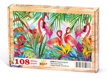 Flamingolar Ahşap Puzzle 108 Parça (HV08-C)