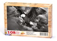 Kara Kartal Ahşap Puzzle 108 Parça (HV12-C)