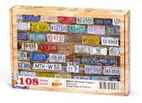 ABD Eyalet Plakaları Ahşap Puzzle 108 Parça (OB03-C)